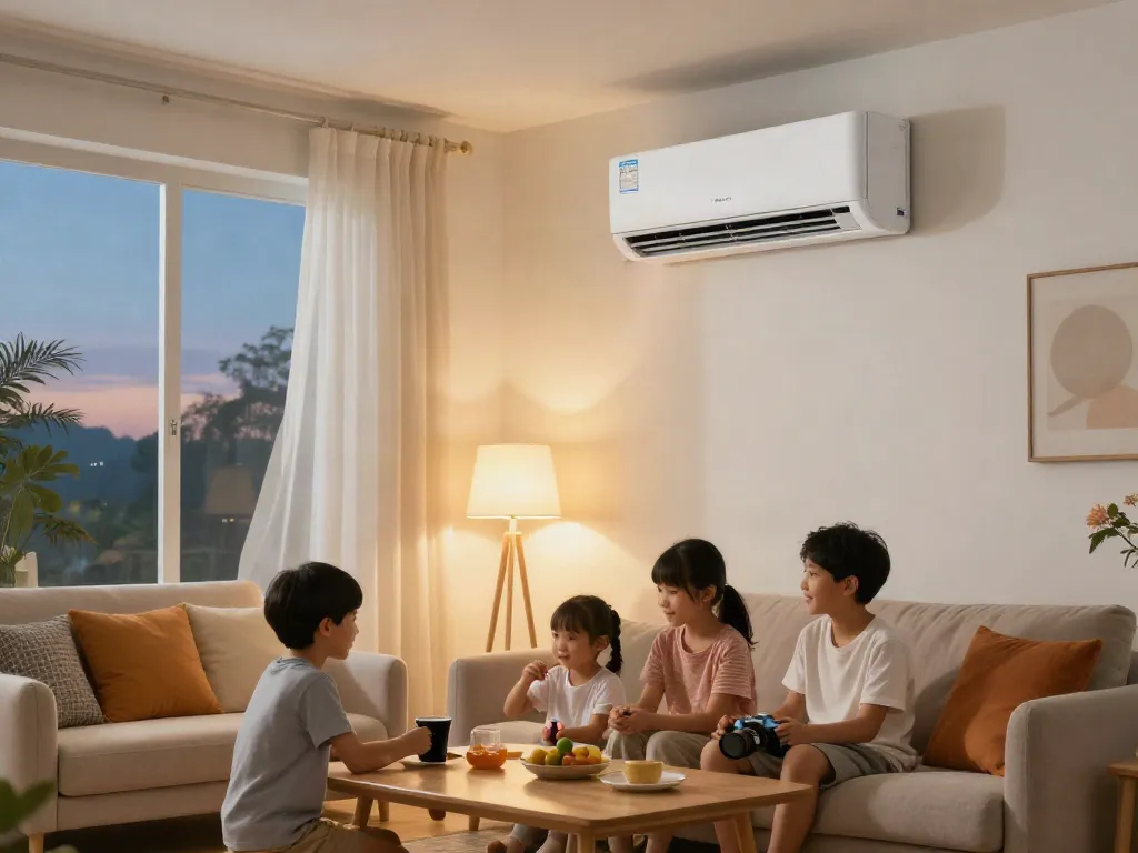 Experience comfort with a stylish 18000 btu mini split in a cozy living room.